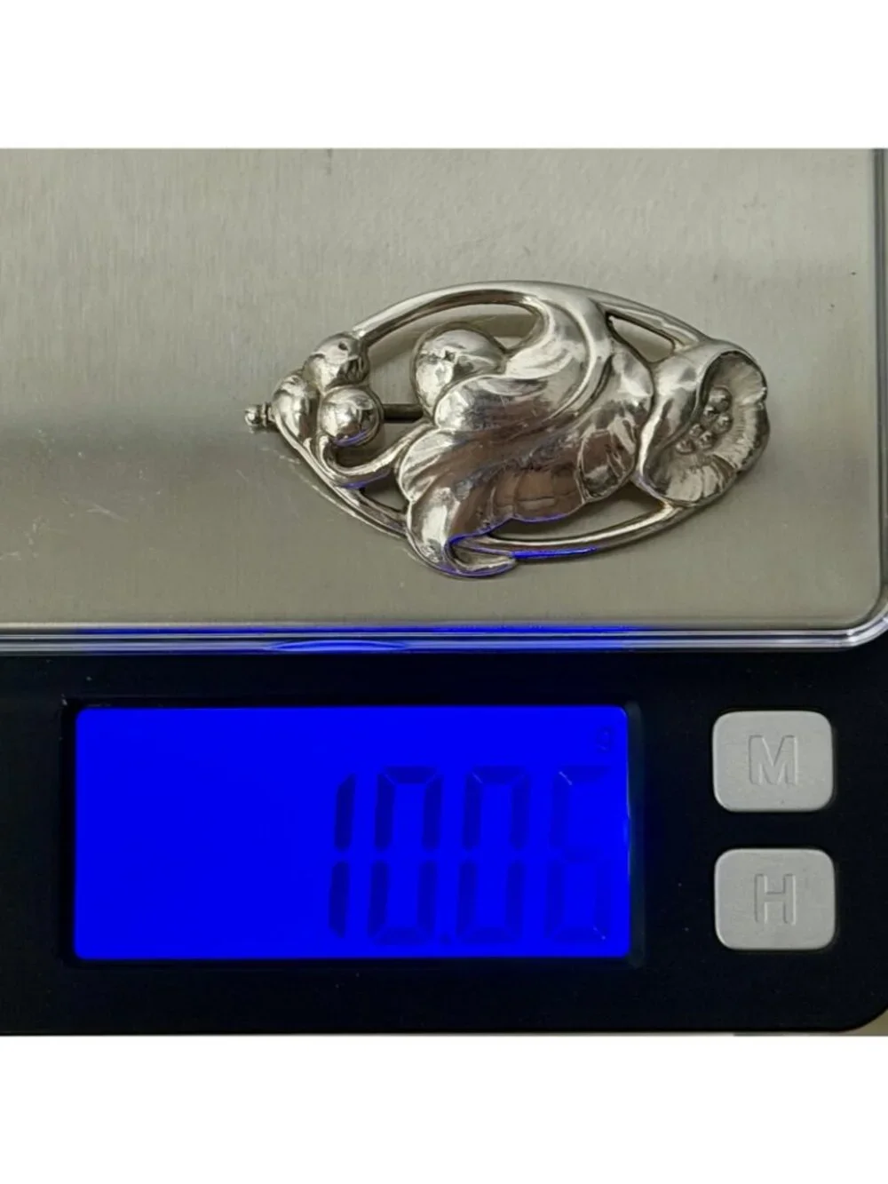 Evald Nielsen Grapes Brooch Skønvirke Denmark Sterling Silver Art Nouveau Pin